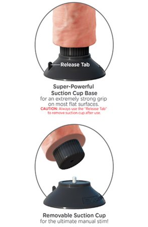 Kjøp King Cock Vibrating Cock With Balls Flesh 23 cm - Vibrerende dildo | God pris