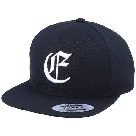 Iconic - Black snapback Czapka Z Daszkiem - E Letter 3D Black Snapback @ Hatstore