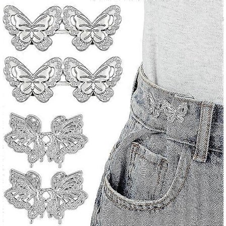 4 Set Fjärilsbyxa Midjeåtdragare, Justerbart Midjespänne Set Det