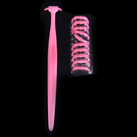 20 stk Flosshoved + 1 stk Håndtag Børste Flosshoved Udskiftelig - Perfet Pink