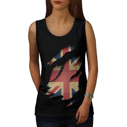Flag Patch Country Uk Dam Blacktank Top