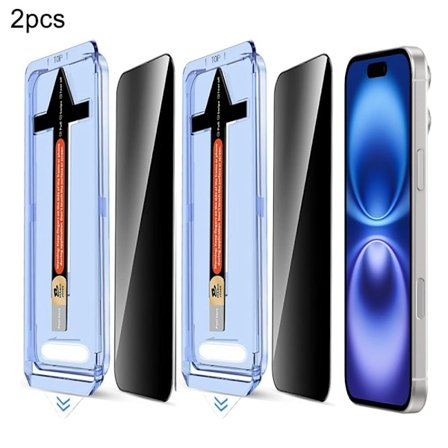 iPhone 16 Plus/15 Plus 2-PACK Skärmskydd Härdat Glas Privacy