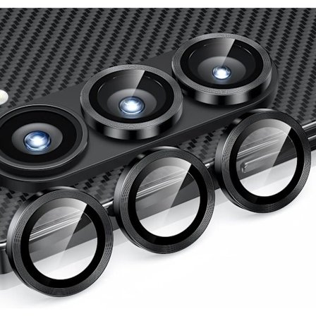 3-pack Kamera Metallring Skydd kompatibel med Samsung Z Fold 4 5 6 Lins Film Baksida Härdat Glas