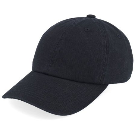 Equip - Svart unconstructed Keps - Kids Black Washed Dad Cap @ Hatstore