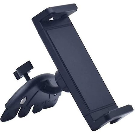 Bil CD-spår Telefonhållare, 360 Mobiltelefonhållare Klämma För Handsfree CD-spelare För Surfplatta Smartphone Inom 15 Tum, Svart