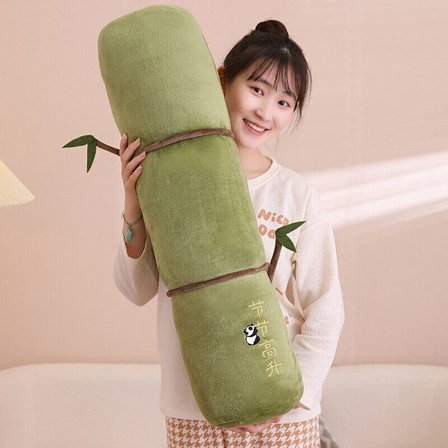 Bambu Joint Plyschleksak Lång Kudde Sängkudde Ryggstöd Sänggavel Kudde