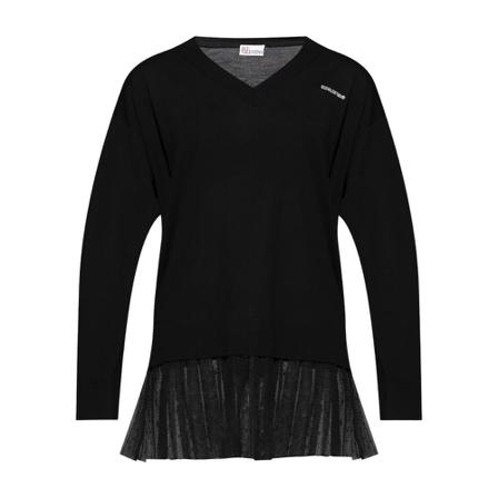 RED Valentino Trui with logo , Zwart , Dames , Maat: S