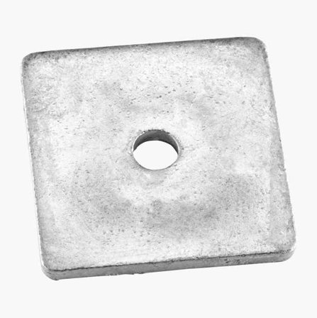 Fyrkantsbricka M8 50 x 50 mm varmförzinkad 10 st.