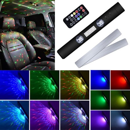 Trådløs LED stjernehimmel atmosfærelys, flerfarget bilinteriør