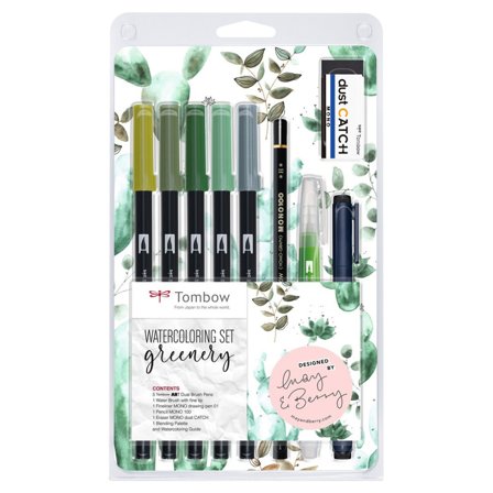 Tombow Watercoloring set Greenery