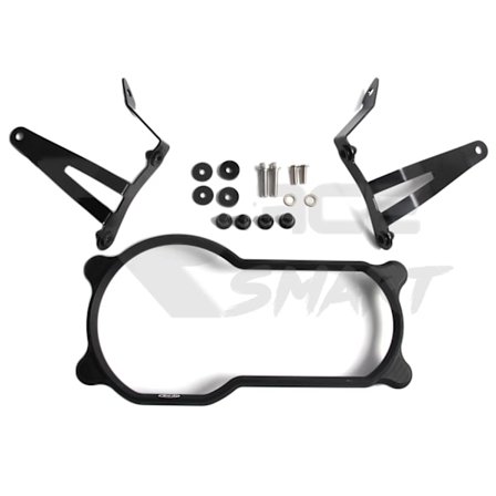 BMW R1200GS Strålkastarlock, CNC-bearbetat, Rostfria Stålbultar,SVART