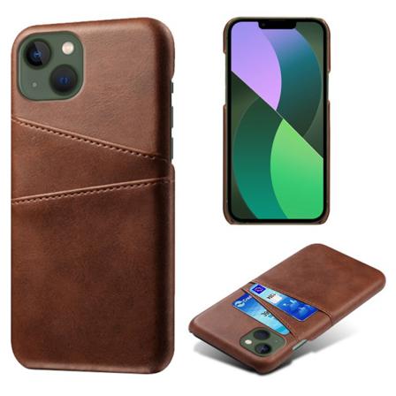 Läderskal Med Kortfack Iphone 14 Brun