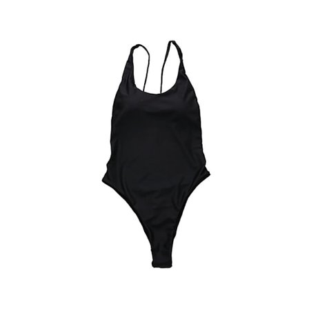 Baddräkt i ett stycke med trosa, svart baddräkt för kvinnor