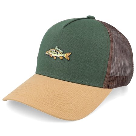 Skillfish - Brown - trucker - Cap - Tiny Mirror Carp Dark Green/Brown/Wheat A-Frame Trucker - Hatstore