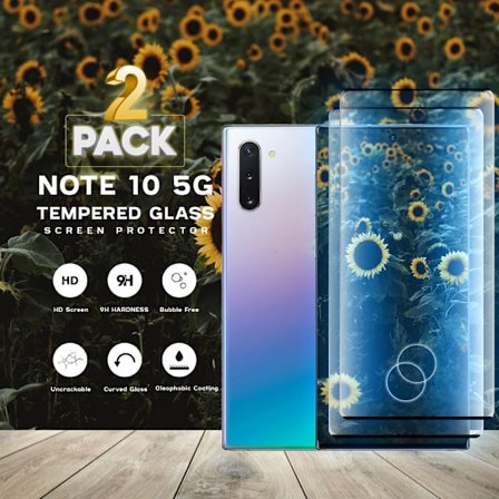 2 Pack Samsung Note 10 5G - Härdat glas 9H - Super kvalitet 3D