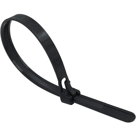 Återanvändbara kabelbindare i plast, 5 mm x 200 mm, återanvändbara kabelbindare, nylonkabelbindare, kabelbindare 150 mm, svart, 100-pack
