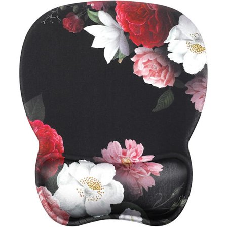 Ergonomisk musmatta med handledsstöd i minnesskum, bekväm datormusmatta för bärbar dator, smärtlindrande handledsstöd