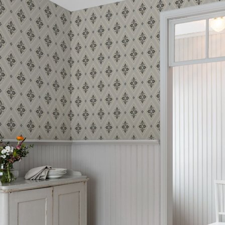 Duro Tapet, Astrid 692-03 Gammalsvenska QuickUp, L, Svart/beige, Färg & tapeter