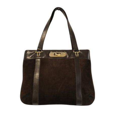 Celine Vintage, Pre -owned Leather Shoulder Bag Bruin, Dames, Maat:ONE Size