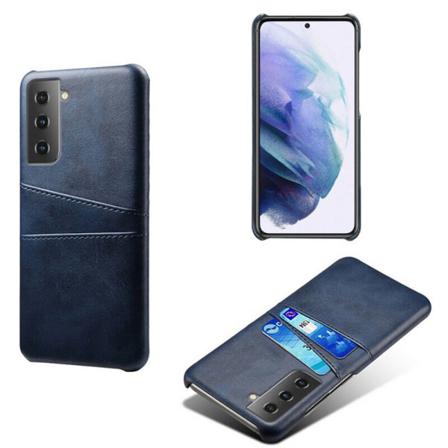 Retro Skal Med Kortplatser Samsung Galaxy S21 Blå