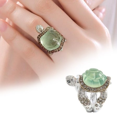 Skildpadde Krystal Ring til Kvinder Mors Dag Smykkegave