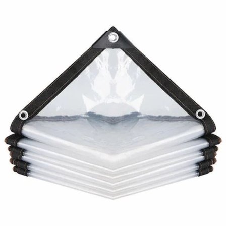 Läpinäkyvä Kraftig PVC -pressu, kestävä vedenpitävä materiaali terassille parvekkeelle katolle ikkunoille, sääsuoja silmukoilla, 200x200 cm[ca]