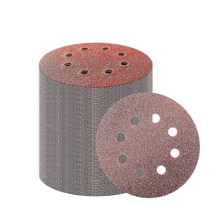 200 stk. slibeskive sæt 5-tommer 8 huller krog og løkke slibeskiver, 60--400 assorterede korn sandpapir