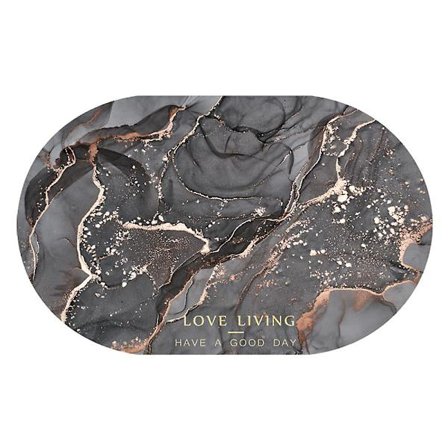 Diatom Mud Oval Absorberende Gulvmåtte Badeværelse Dør Skridsikker Fodmåtte Hurtigtørrende Dørmåtte Toiletmåtte Toiletmåtte