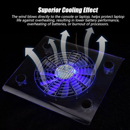 Ultra Stille USB Notebook Kjøler Kjølematte Vifter med LED RGB Lys for PS4/PS3/Laptop