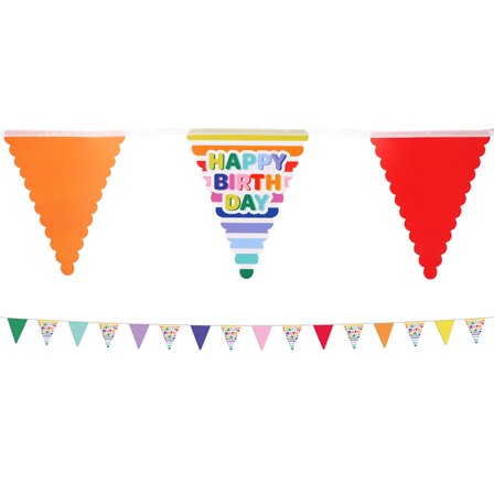 Vimpelgirlang Happy Birthday Stripetastic 6 m