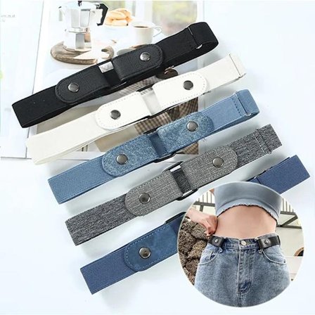 Adjustable Stretch Elastic Waist Belts For Women Buckle-Free Invisible Designer Belt Women Jeans Pants Dress No Buckle Waistband