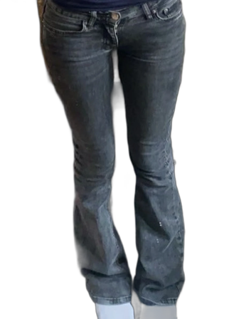 Mörkgrå bootcut jeans