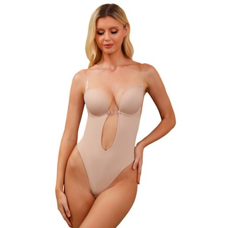 Kvinders Rygløs Body Shaper BH Gennemsigtige Stropper Rygløs Shapewear Shaping Bodysuits Usynlige Push Up Bodysuits Underkjole