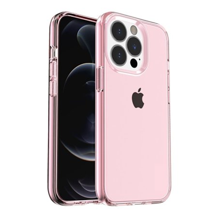 Anti-Scratch Transparent Case for iPhone 13 Pro - Pink