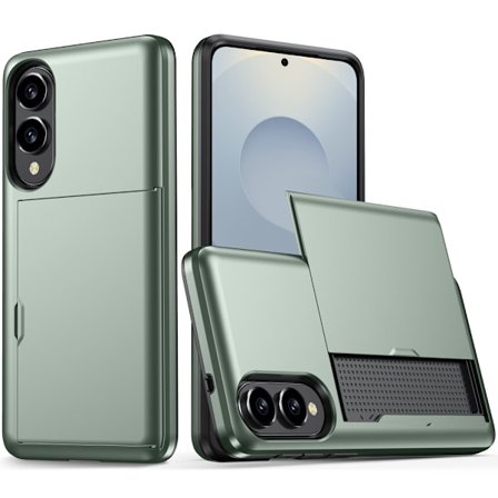 SKALO Samsung S25 Edge Armor Korthållare Skal - Grön