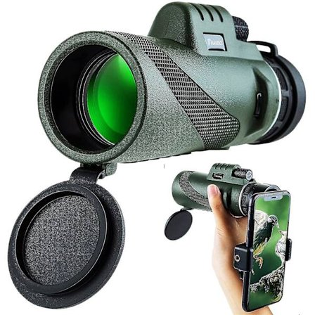 Høydefinisjons monokulært teleskop med smarttelefonholder og stativ monokulært teleskop Hd Dual Focus