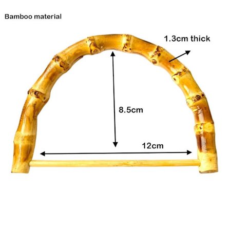 Bambus Taske Håndtag Håndtaske Bånd Håndtag 8,5 cm