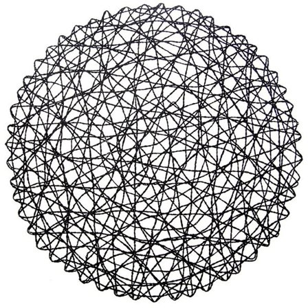 Pyöreä musta tärkkelyspaperista valmistettu tabletti - 35 cm