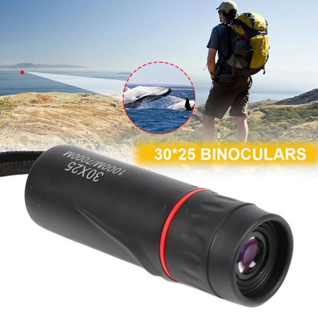 HD 30x25 Monocular Telescope Kikkert Zoom Fokus Grøn Fil