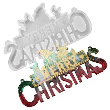 God Jul Silikonhartsform, Hartsform i Epoxiharts för Hantverk och Dekoration