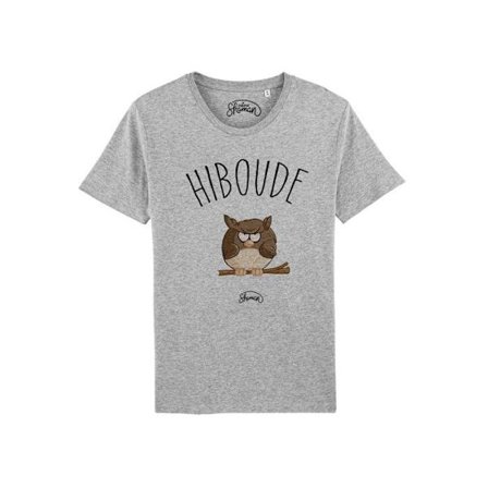 T-paita - Hiboude - Harmaa melange - Luomupuuvilla - Lyhyet hihat - Miehet