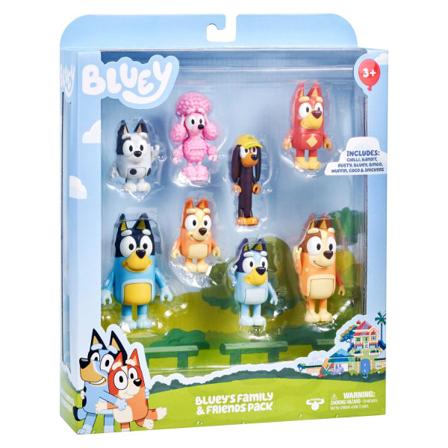 Bluey Figurpaket Blueys Family & Friends 8-pack Multifärg
