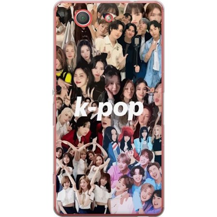 Sony Xperia Z3 Compact Genomskinligt Skal K-pop kollage med blandning av grupper och artister, färgstarka porträtt perfekt för fans av koreansk mus