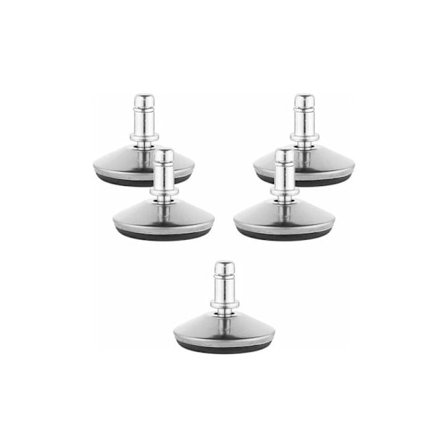 Kontorsstolsbells - 5-pack 11/22mm ersättningshjul för stolar med hjul - Fast ben med glid för hårda golv