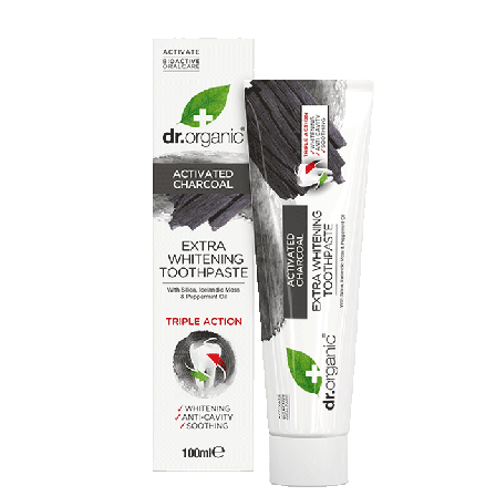 Dr Organic Tannkrem med aktivt kull, 100 ml