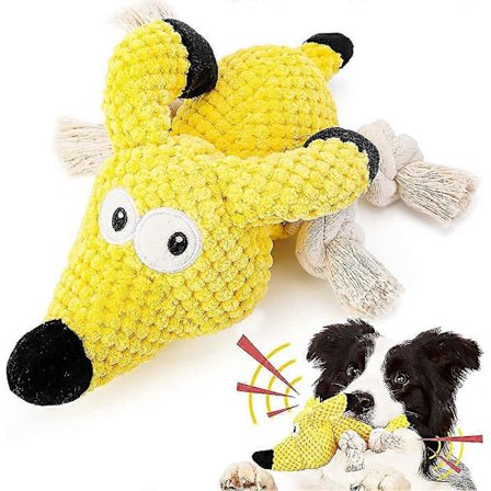 Hundelegetøj, hvalpelegetøj, plyslegetøj med pivelyd, intelligenslegetøj til hunde, gave