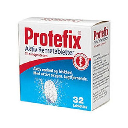 Protefix Protefix aktiv rensetabletter 32 tabl., Medicin & Pleje, Mund & Tandpleje, Tandproteseprodukter