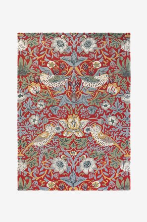 Brink & Campman - Villamatto Strawberry Thief Crimson - Punainen - Villamatot - 170X240 - - Homeroom