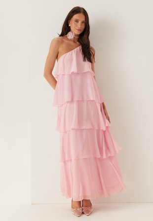 VERO MODA - Vmfelicia Os Ruffle Ankle Dress - Cherry Blossom