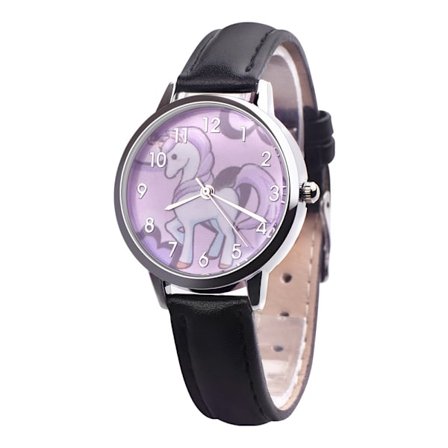 Unicorn Watch Kids Watch Cartoon Rainbow Animal Boys Girls Leather Strap Analog Alloy Quartz Watches Wristwatches